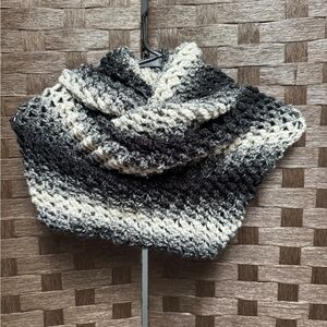 Homemade Black and Gray crocheted Scarf